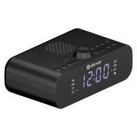Denver CRD-515 DAB+ Digitalradio mit Bluetooth 5.0 – LED-Wecker, USB-C Ladeport, Dual-Alarm, FM-Tuner, Snooze & Sleep-Timer