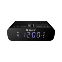 Denver CRD-515 DAB+ Digitalradio mit Bluetooth 5.0 – LED-Wecker, USB-C Ladeport, Dual-Alarm, FM-Tuner, Snooze & Sleep-Timer
