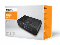Denver CRD-515 DAB+ Digitalradio mit Bluetooth 5.0 – LED-Wecker, USB-C Ladeport, Dual-Alarm, FM-Tuner, Snooze & Sleep-Timer