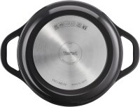 Tefal Air E2554604 Schmortopf rund 24cm | 4,7L Aluminiumguss Auflaufform mit Deckel | Antihaft-Keramikbeschichtung | Induktion & Backofen bis 250°C