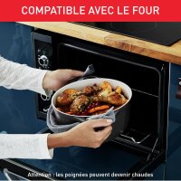 Tefal Air E2554604 Schmortopf rund 24cm | 4,7L Aluminiumguss Auflaufform mit Deckel | Antihaft-Keramikbeschichtung | Induktion & Backofen bis 250°C