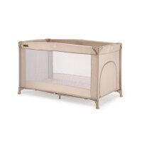 Reisebett in Beige mit Netzseiten und stabilen...