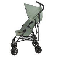 Grüner Kinderwagen mit verstellbarem Sonnendach und klappbarem Gestell
