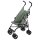 Leichter Kinderwagen mit grünem Sitz und schwarzem Gestell