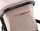 Beige Tasche mit Reißverschluss an einem Kinderwagenrahmen