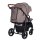Kinderwagen mit braunem Griff und großem Stauraum unter dem Sitz