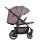 Kinderwagen in Beige mit verstellbarem Sonnendach und großen Rädern