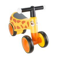 Buntes Kinderfahrzeug in Giraffenoptik mit stabilen Rädern