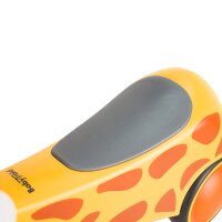 Gelber Kinderroller mit grauem Sitz und Giraffenmuster