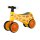 Gelbes Kinderfahrzeug mit Giraffenmuster und großen Rädern