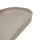 Beige, ovale Schale aus Kunststoff mit leicht erhöhtem Rand