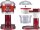 BEPER P102GEL100 Elektrischer Eiscrusher 30W – Eismaschine für Slush Ice, Granita & Cocktails – Edelstahlklingen & Sicherheitsverschluss – Rot