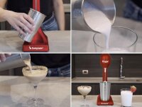 BEPER BP.690 Elektrischer Milchshaker 100W – Drink Mixer mit 500ml Edelstahlbecher – Shaker für Milchshakes, Cocktails & Frappés – Rot