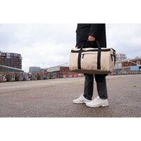 NORLÄNDER Dull PU Sporttasche - Luxus Reisetasche & Weekender aus wasserabweisendem Vegan-Leder - Eco Lining aus recyceltem PET - 39L Volumen - Unisex
