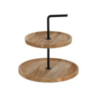 JENS Living Etagere aus Mangoholz & Metall - 2-stufig...