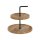 JENS Living Etagere aus Mangoholz & Metall - 2-stufig Ø25cm Rund - Servierständer für Snacks & Deko - Rustikaler Landhausstil - Natur oder Schwarz