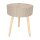 JENS Living Beistelltisch  Levi – Rund Ø38cm mit Stauraum & Deckel – Couchtisch Modern mit 3 Beinen – Nachttisch – Holz – Taupe oder Schwarz