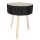 JENS Living Beistelltisch  Levi – Rund Ø38cm mit Stauraum & Deckel – Couchtisch Modern mit 3 Beinen – Nachttisch – Holz – Taupe oder Schwarz