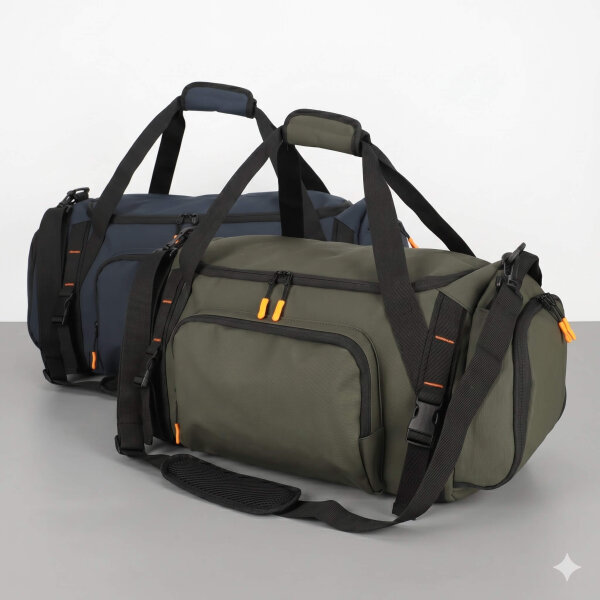 Norländer Reisetasche Osby – Weekendtas mit Schuhfach 60cm – Sporttasche Groß für Damen & Herren – 60L Duffel Bag – Blau oder Grün – Robust & Leicht