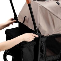 BabyTrold Adventure Bollerwagen für Kinder 2-Sitzer faltbar mit XXL-Verdeck