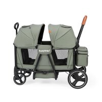 BabyTrold Adventure Bollerwagen für Kinder 2-Sitzer faltbar mit XXL-Verdeck