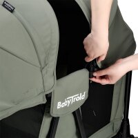 BabyTrold Adventure Bollerwagen für Kinder 2-Sitzer faltbar mit XXL-Verdeck