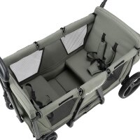BabyTrold Adventure Bollerwagen für Kinder 2-Sitzer faltbar mit XXL-Verdeck
