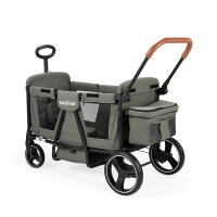 BabyTrold Adventure Bollerwagen für Kinder 2-Sitzer faltbar mit XXL-Verdeck