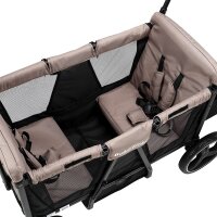 BabyTrold Adventure Bollerwagen für Kinder 2-Sitzer faltbar mit XXL-Verdeck