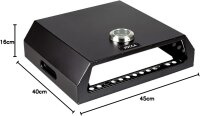 JOCCA Barbecue Pizzaofen Edelstahl für Gas- & Holzkohlegrill – Mini Pizza Box Top Box Grillaufsatz inkl. Pizzastein & Thermometer für die Grillparty