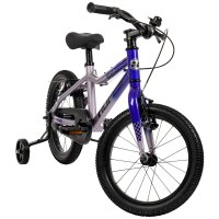 Kinderfahrrad in Lila mit Stützrädern und...