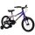 Kinderfahrrad mit 16-Zoll-Rädern in lila und blau mit Stützrädern