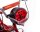 Rotes Kinderfahrrad mit Reifen-Design und stylischem Lenkeraufsatz
