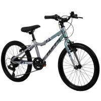 Kinderfahrrad in Blau mit 20-Zoll-Rädern und schwarzem Sattel