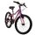 Jugendfahrrad in lila und pink mit 20-Zoll-Rädern und Mountainbike-Reifen