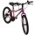 Kinderfahrrad in lila und pink mit Mountainbike-Reifen und zwei Bremsen