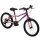 Kinderfahrrad in lila und pink mit zwei Rädern und Gepäckträger