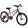 Kinderfahrrad in lila und pink mit stabilen Reifen und gepolsterter Sitzfläche
