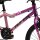 Rosa und lila Fahrradrahmen mit Pedalen und Kettenantrieb