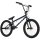 BMX-Fahrrad mit schwarzem Rahmen und dicken Reifen, für Tricks geeignet