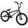 BMX-Fahrrad mit schwarzem Rahmen und dicken Reifen, ideal für Tricks