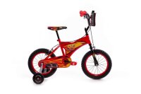 Rotes Kinderfahrrad mit Flammenmuster und...