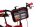 Fahrradtasche mit transparentem Fach und Aufdruck von einem Rennwagen