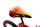 Kinderradsattel in Rot-Orange mit Flammenmuster und Nummer 95