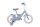 Kinderfahrrad in Blau mit weißen Reifen und Einhorn-Motiv