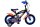 Kinderfahrrad in Schwarz und Orange mit Rennmotiven und Stützrädern