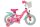 Rosa Kinderfahrrad mit Korb und Trainingsträdern, verspieltes Design