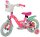 Kinderfahrrad in Pink mit Korb und Stützrädern