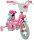 Rosa Kinderfahrrad mit Korb und Stützrädern, Barbie-Motiv