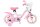 Rosa Kinderfahrrad mit Hello Kitty-Motiv und Stützrädern